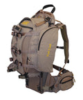Side view of Full Curl Combo Stone Day Pack With Game Hauling Frame, 2000 Cubic Inch Capacity, heavy duty H3 tubular frame.