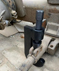 Beefy Truck Tie Rod End Removal Tool For Drag Link Ends CrV Steel Fully Heat Treated Built To Handle Adjusting And Removing Tie Rods On Most Trucks Semi Trucks And Buses Easy Disassembly Of Jammed Tie Rods installed on truck tie rod end