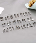 18 Pairs Tiny Cartilage Stud Earrings For Women And Men, Star Moon Heart Disc Ball CZ, Flat Back Screw Back Earrings, Stainless Steel Geometric Barbell Piercing Set, Silvery Finish, Everyday Sparkle For All Ear Piercings spread flat