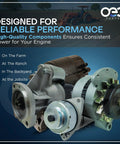 12V 63A Alternator For Delco 10SI 1 Wire Install With V Belt Pulley Easy Install Fits Buick Cadillac Chevy GMC Oldsmobile Pontiac Replacement 1100125 ADR0325 40012370 displayed with other engine parts