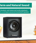Powered Bookshelf Speakers With Built-In Amplifier And 3-Inch Drivers For Turntables, TV, PC, And Wireless Music Streaming Bluetooth 5, RCA, And Aux Dope, Warm, Versatile Home Audio System on a shelf