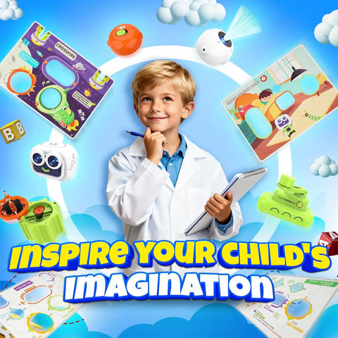 Child with Hands On Electronics Exploration Kit For Kids With Over 300 Projects And 16 Circuit Parts including infrared sensor