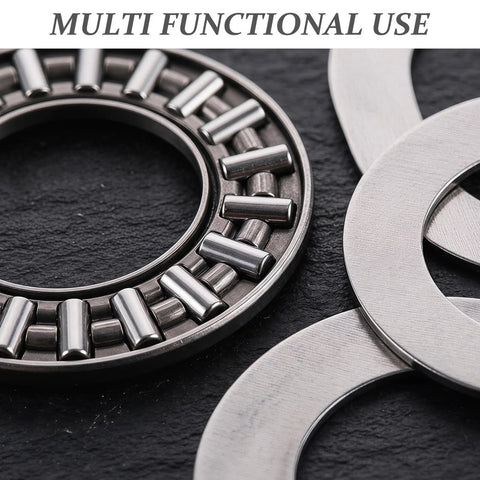 Heavy Duty 4 Set Compact Thrust Roller Bearing Kit With Carbon Steel Needle Washers 20mm Bore 35mm Outer Diameter 2mm Width Fits Lawn Tractor And Garden Mowers To Slash Vibration And Keep Moving Smooth Like Ice Cream On A Hot Summer Day For Real, close-up