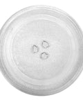 Top view of Universal 12.4 Inch Microwave Glass Turntable Plate Replacement for Most Models 315mm Round Cooking Tray With Center Hub