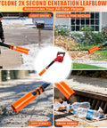 Turbo Leaf Blower Air Booster Kit used for clearing light snow, grass, pine needles, city streets, and drain debris.