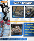 1 Ton Chain Hoist With 10 Foot Lift Manual Lever Chain Hoist G80 Chain Manganese Steel Hooks in various uses