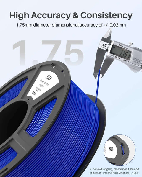 PLA Plus Filament 1.75mm White 1kg Spool For Most FDM 3D Printers With Beefy Toughness And Stronger Prints, Dimensional Accuracy 0.02mm