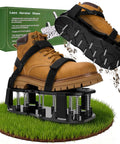Self Cleaning Dual Layer Spike Lawn Aerator Shoes With Adjustable Straps For Easy Lawn Care No Clogging Durable Garden Footwear
