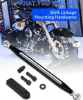 Aftermarket Shift Linkage Replacement For Harley Davidson 1986 2024 Street Glide Electra Glide Road King Road Glide Softail Smooth Precise Gear Shifts With Polished Finish, black shift linkage kit with hardware