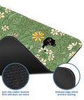 XL Plant Themed Mouse Pad 31.5 X 11.8 Inches with green plant design, non-slip base, and stitched edge for gaming and workstation.