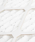 Close-up of 14x14x1 Air Filter 6-Pack MERV 11 for AC and Furnace shows white pleated material and wire grid.