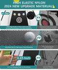 Comparison of nylon materials and fiberglass poles for Backyard Driving Practice Net 10x7 Ft With Tri Turf Mat For Indoor Or Outdoor Golf