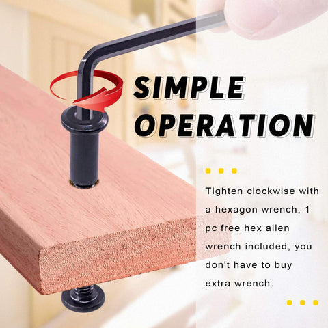 Simple operation with DIY Ready Black Hex Drive Socket Cap Bolts Kit With Barrel Nuts And Hex Key 120Pcs M6 Assortment