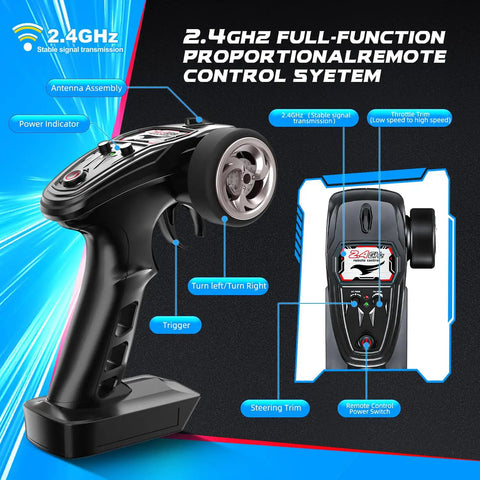 2.4 GHz remote controller for 1 18 Scale All Terrain RC Cars 4WD Off Road Truck With 2.4 GHz Remote Waterproof SUV Style Electric Vehicle