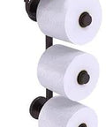 3 Roll Glass Shelf Toilet Paper Holder in Antique Bronze from Prestige Skyline Collection, solid brass bath accessory with rolls