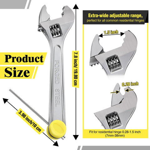 Knuckle Bender With Built In Hinge Pin Remover Heavy Duty Steel Door Hinge Adjustment Tool For Sticking Or Misaligned Doors Universal Fit For Residential Hinges No Fuss Diy Home Repair