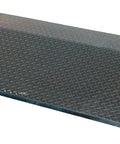 Sixty By Thirty Inch Half Inch Thick Aluminum Dock Plate With Seven Thousand Eight Hundred Pound Load Rating, showing diamond plate surface and handles.