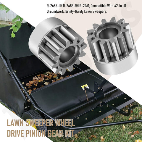 Left And Right Wheel Drive Pinion Kit For 42 Inch Lawn Sweeper Keeps Your Lawn In Action Includes Gear Pinions And Washers Compatible With Lawn Sweepers Fits STS 42 426 420 427