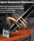Rear Driveshaft Assembly For Honda Ridgeline Crew Cab Pickup 2006 2014 3.5L AWD Replacement Driveshaft OE 40100SJCA03 40100SJCA04 Fitment Easy Install And Durable Design For Smooth Power Transfer, black steel shaft close-up