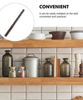 Hidden Floating Shelf Brackets For Wall Mounting with hole depth 73 to 75 mm shown supporting wooden shelves in kitchen