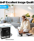 Crisp 16MP USB Camera With 120 Degree Wide Angle Lens for PC, shown with IMX298 sensor in a living room, ideal for machine vision projects.