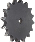 Heavy Duty Single Strand Roller Chain Sprocket With Type A Hub 17 Teeth and 2 Inch Pitch made of high carbon steel.