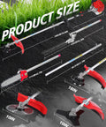 52cc Gas Weed Eater Yard Care System Do It All With 5 In 1 Attachments with edger, hedge blade, pole saw, brush cutter shown