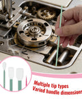 Cleaning sewing machine parts with Go To 30 Piece Sewing Machine Cleaning Kit With Durable Storage Box Multi Brushes And Screwdriver Universal Maintenance Tools For Household Sewing Machines Keeps Accessories Neat Portable And Ready To Use
