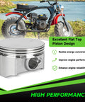 70mm Flat Top Piston And 0.550 Ring Kit For Predator 212cc 224cc And GX160 GX200 6.5HP Engines Boost Power For Mini Bikes And Go Karts