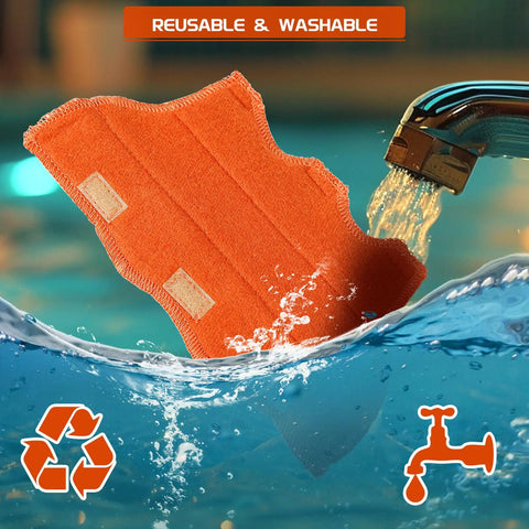 Hard Hat Sweatbands 2 Pack Washable Sweat Band Liners, Flame Retardant Cotton Replacement, orange, shown under running water.
