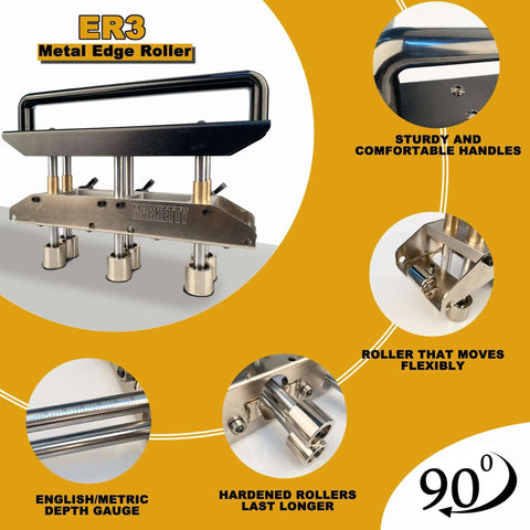 Three Station Edge Roller Bender For Sheet Metal Bead Roller And Brake Heavy Duty Large Radius 0 To 90 Degree Bends Adjustable