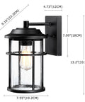Outdoor Wall Light Fixture For House Waterproof Anti Rust Black Lantern With Seeded Glass Shade E26 Socket Exterior Front Porch Lighting ETL Listed Modern Outdoor Wall Sconce Weatherproof Built Tough For Any Climate