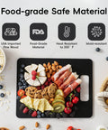 Charcuterie spread on Wood Fiber Cutting Board Set 2 Pack For Your Kitchen Dishwasher Safe Non Toxic BPA Free Non Slip Non Porous Composite Chopping Boards For Meat Veg And Fruit Go To Kitchen Essential Easy Clean Durable with food-grade info above.