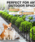 Heavy Duty Decorative Garden Fence Set, 10 Ft Long By 19 In High, 7 Panels, Rustproof Metal Border for Outdoor Yard and Flower Beds