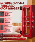Pro Grade Aluminum Door Hinge Jig For Router Work That Feels Pro Level, Adjustable Door Jamb Template Fits Hinges From Two Point Five To Five Inches, Radius Options One Quarter Inch Or Five Eighths Inch, Heavy Duty DIY Friendly, installed view