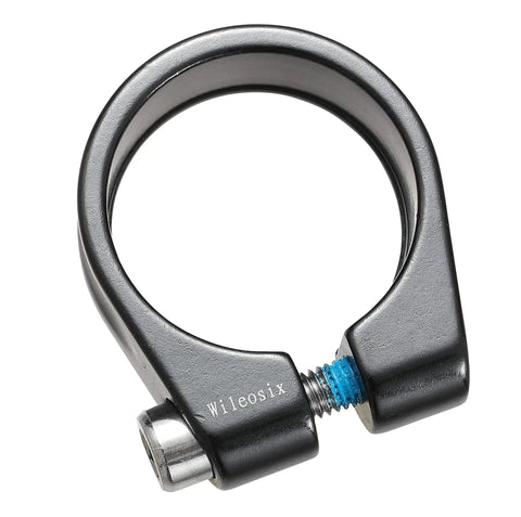 Ultra Lightweight Aluminum Bike Seat Post Clamp 31.8mm to 34.9mm Diameter, Snug Quick Release Seatpost Collar For Bicycles