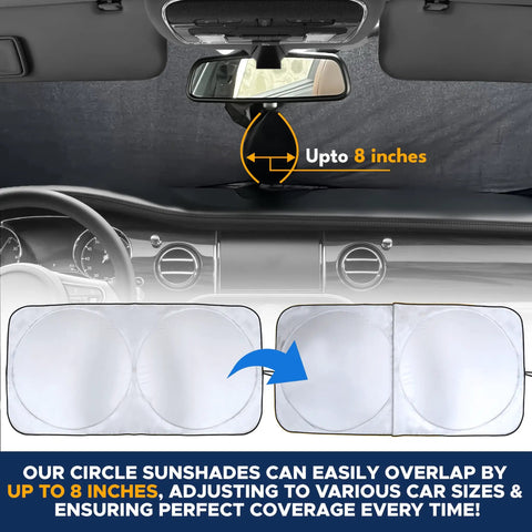 Heavy Duty Car Windshield Sun Shade Blocks Gnarly Highway Scorcher And Dangerous Ultraviolet Rays Keeps Your Ride Cooler Premium Heat Deflector fitting up to 8 inches.