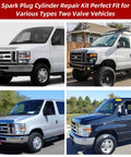 Four Ford cargo vans collage showing front-quarter and side views in white, silver, and blue.