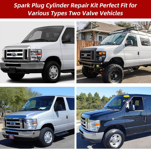 Four Ford cargo vans collage showing front-quarter and side views in white, silver, and blue.