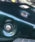 Heavy Duty Badass M6 1.0mm x 10mm Flanged Hex Head Bolts And Serrated Flange Screws 304 Stainless Steel 18 8 on green engine cover.