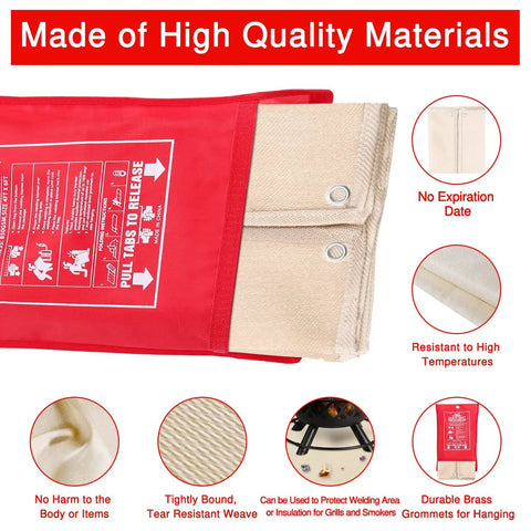 Heavy Duty Welding Blanket Fireproof Insulated Shield for Home Shop and Tabletop Welding Keeps Sparks and Ember Off Tools, Tables, and Smokers