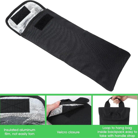 3L Hydration Bladder With Insulated Leakproof Reservoir for Backpacks shown with black hydration sleeve cooler cover