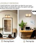 Sleek Oil Rubbed Bronze Vanity Light With Modern Milk Glass Shades For Over Mirror Or Wall Mount E26 Base Bathroom Fixture