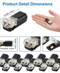 Two Pin Quick Clip Wire Connectors With Locking Buckle For Quick DIY Wiring, 100 Pack dimensions and hand size comparison