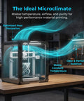 Rock Solid 24 Inch Clear Acrylic 3D Printer Enclosure With Integrated Bright Led Lighting And Digital Climate Gauge showing optimized airflow and temperature control.