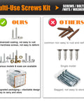 Comparison of All In One 2013 Piece Nuts Bolts And Screws Set with SAE and Metric Hardware against other screws