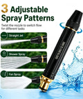 High Pressure Car Wash Water Gun With Adjustable Garden Hose Nozzle Beast Power Long Range Jet For Cars Patios And Driveways