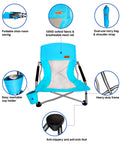 Low Profile Beach Chair 2 Pack For Adults Folding And Portable With Cup Holder And Carry Bag Perfect For Beach Boat River Sand Concerts Camping And Kids For Everyday Outdoor Fun And No Fuss Setup showing chair details and features.