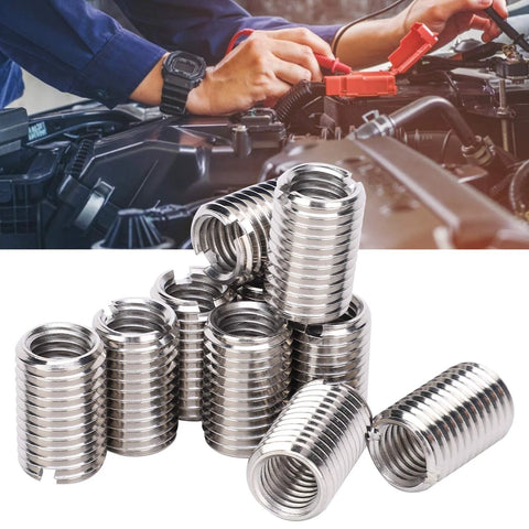 Thread repair inserts (sleeves), 10 pcs, stainless steel for industrial hardware
