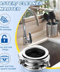 Heavy Duty Twist Lock Garbage Disposal Flange Kit Designed For Hassle Free Kitchen Sink Drain Replacement Plus Super Breezy Home Upgrade With Sleek Silver Finish, polished 304 stainless steel, sink scene.